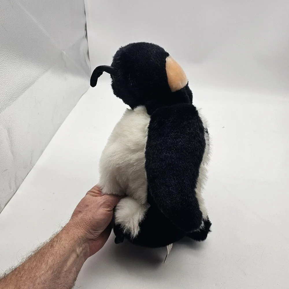 Folkmanis Penguin Bird Hand Puppet‎ Plush Stuffed Animal Toy Small Black White